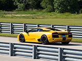 Yellow Lamborghini Murcielago on the Track