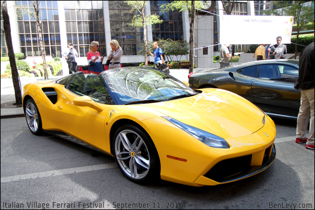 Yellow Ferrari 488 Spider