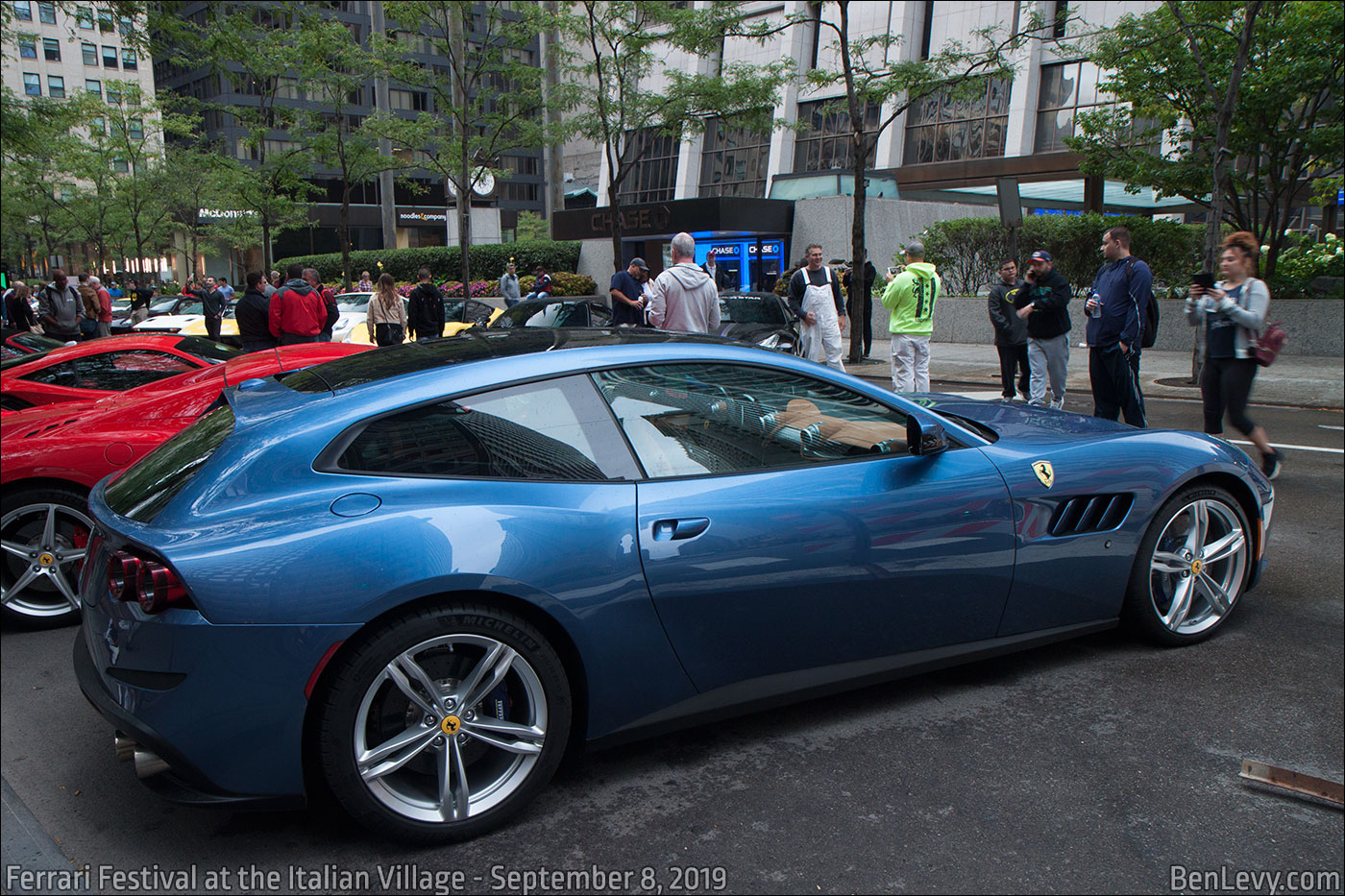 Blue Ferrari FF