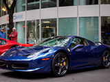 Blue Ferrari 458 Italia