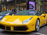 Yellow Ferrari 488