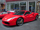 Red Ferrari 488