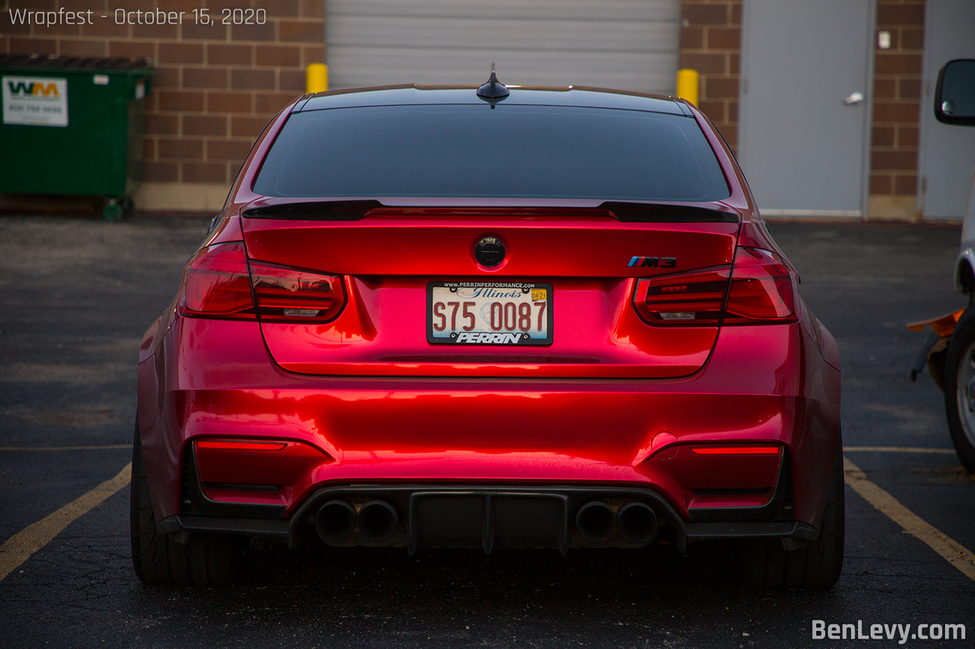 Tails of a red F80 BMW M3