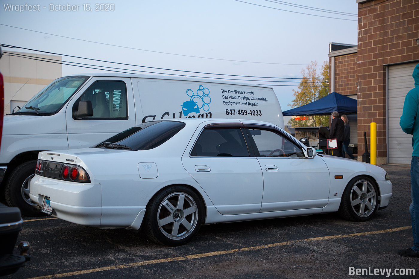 White Nissan Skyline GTS25t Sedan