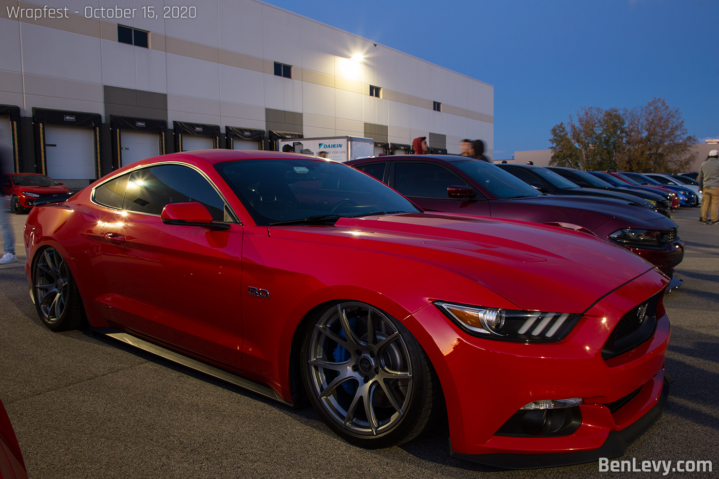 Lowered Red S550 Mustang 5.0