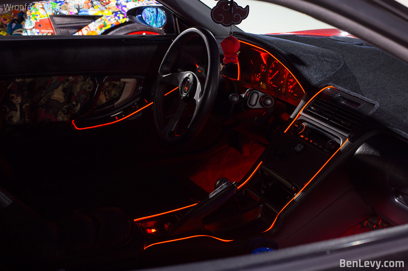 Red Interior Lighting in Acura NSX