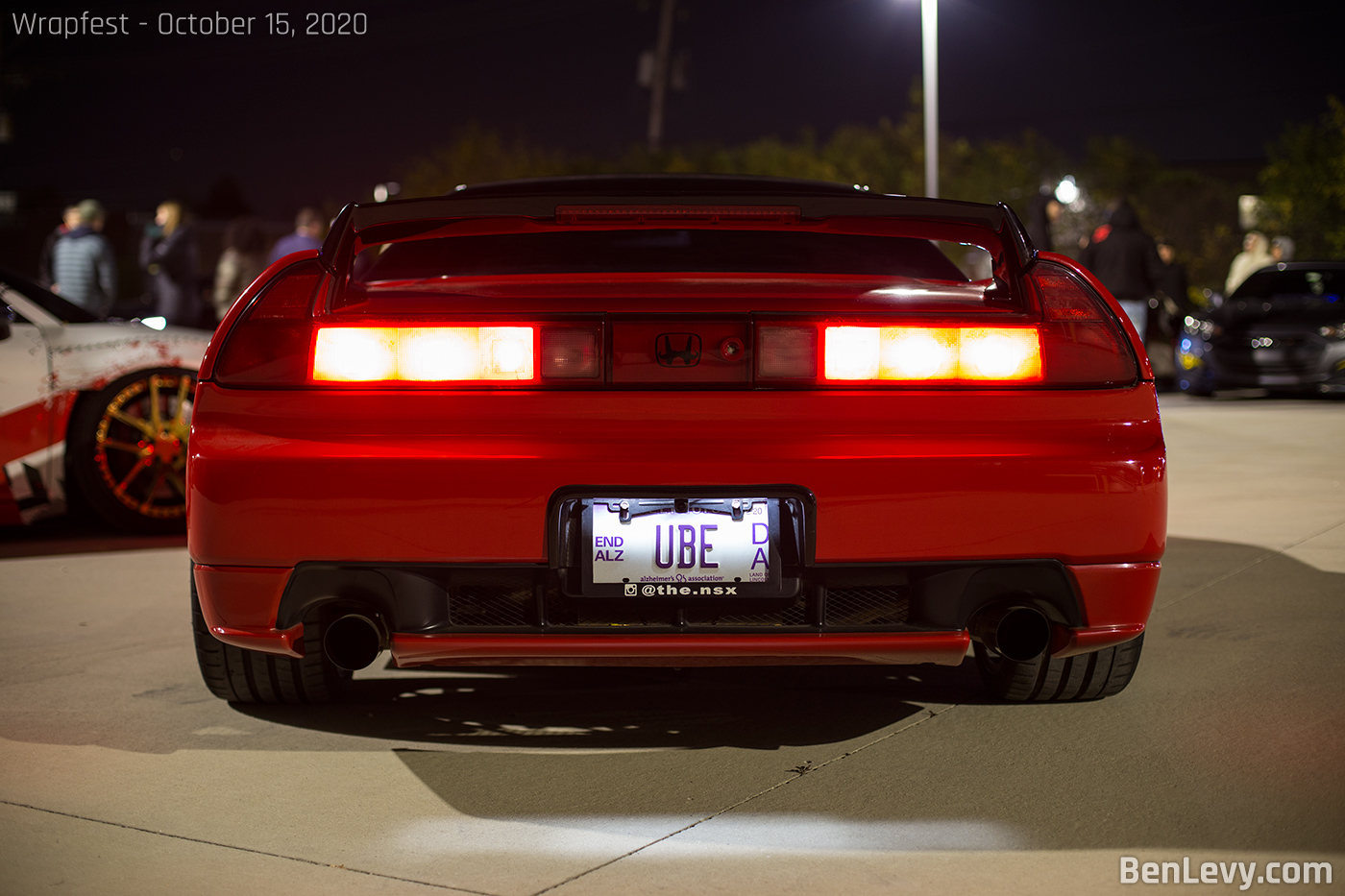 Tails of red Acura NSX