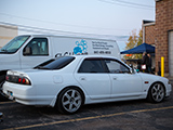 White Nissan Skyline GTS25t Sedan