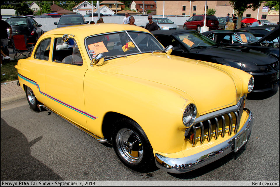 Yellow 1950 Ford Custom