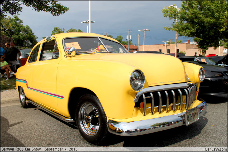 Yellow 1950 Ford Custom - BenLevy.com