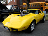 Yellow Supercharged Corvette