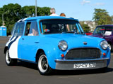 Austin Mini with stretched fenders