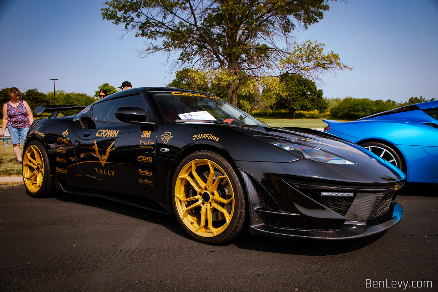 Black Lotus Evora with Crown Rally Stickers