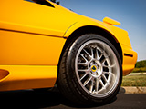 Rear WHeel on a Yellow Lotus Esprit V8