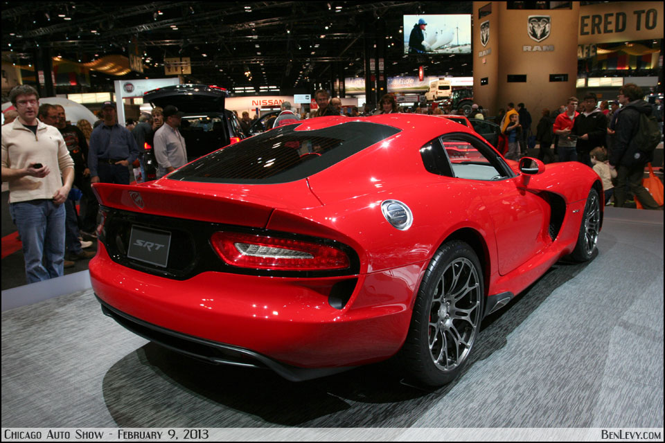 Red Dodge Viper (rear quarter)
