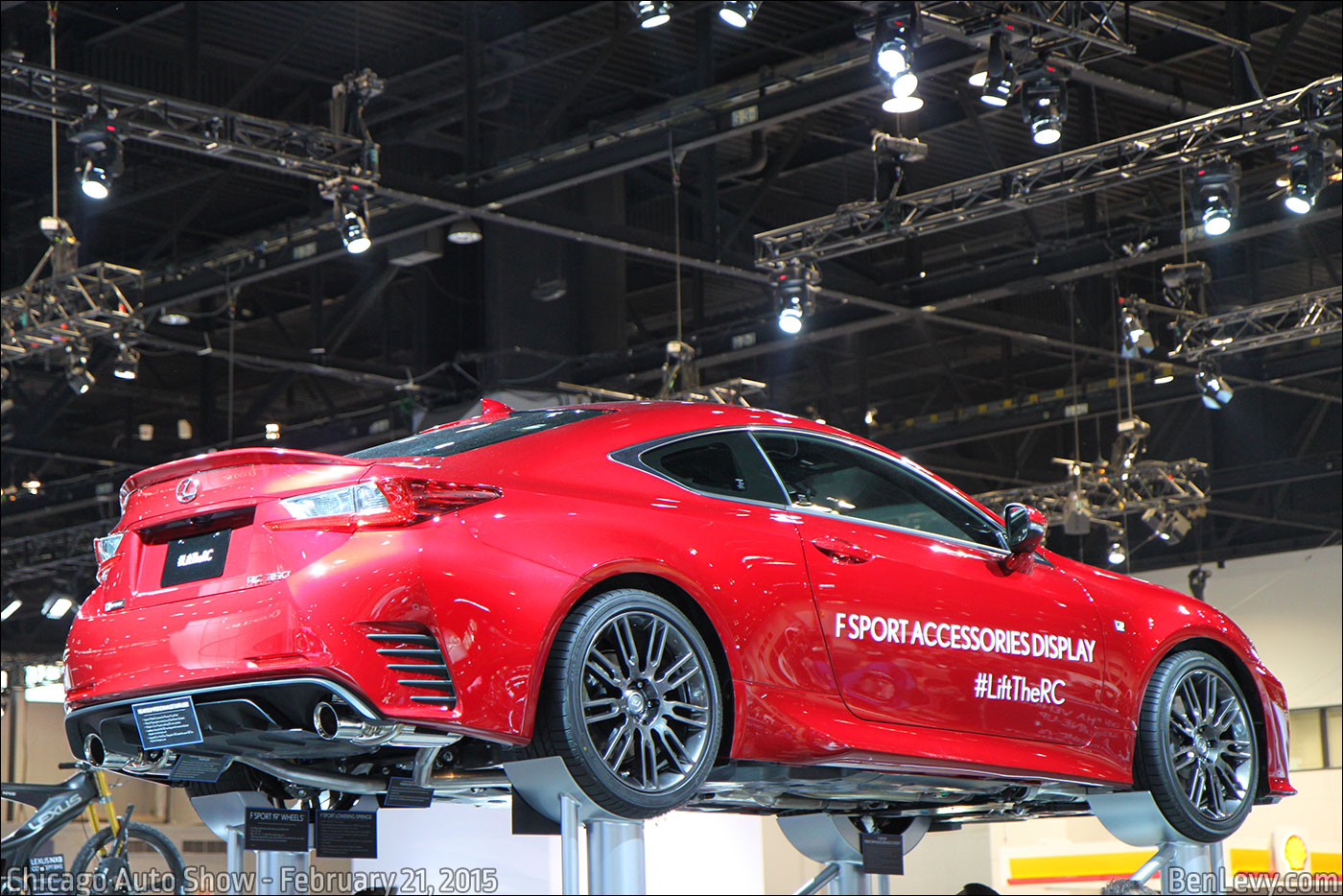 Lexus IS F Sport Accessories display at the Chicago Auto Show