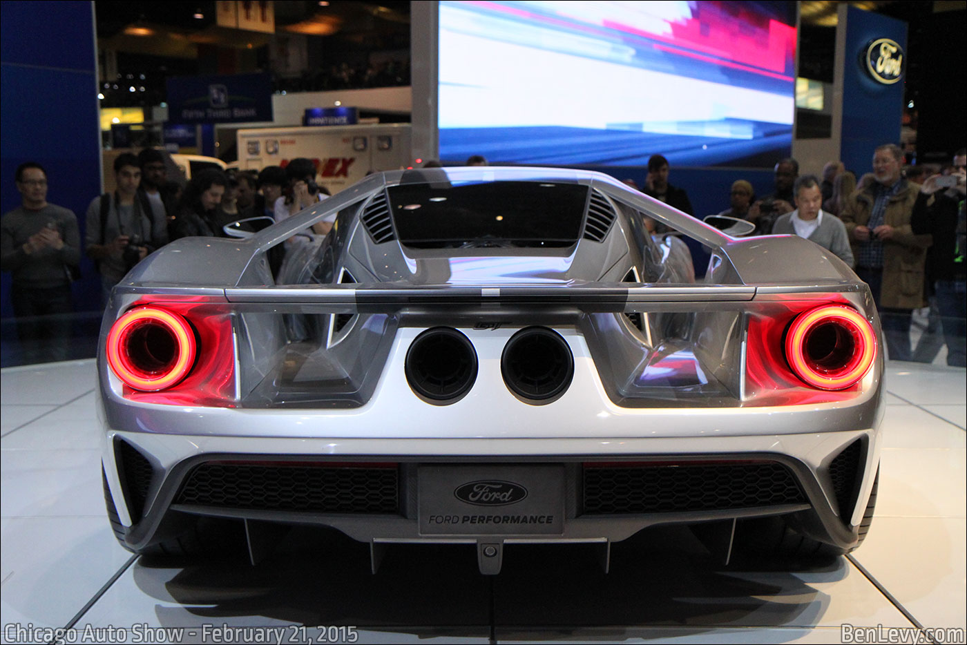 The rear of the Ford GT