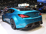 Hyundai Genesis coupe in Atlantis Blue paint