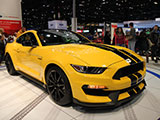 Yellow Ford Mustang Shelby GT350