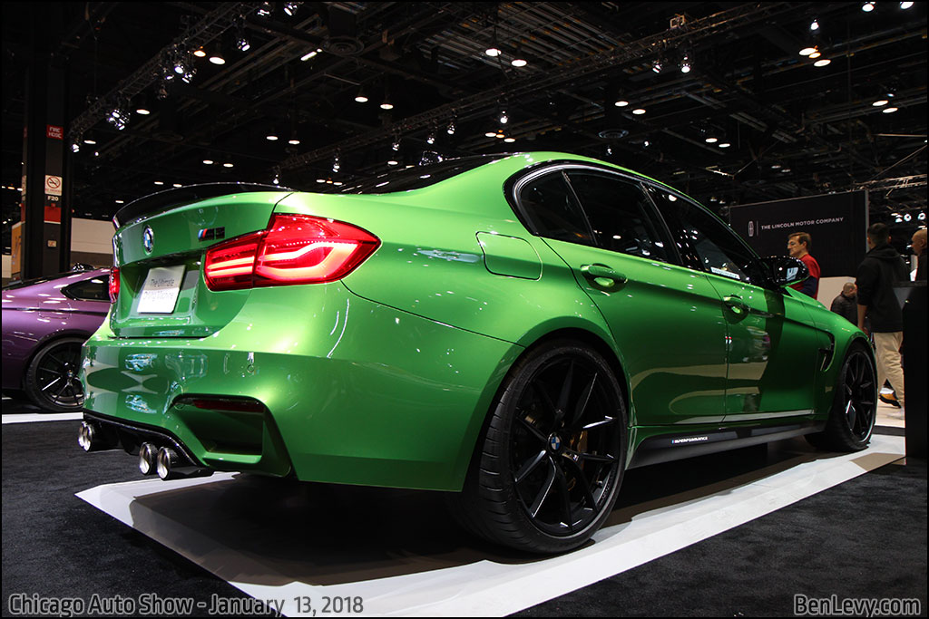 Green BMW M3 sedan