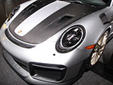 The vented hood of the Porsche 911 GT2 RS