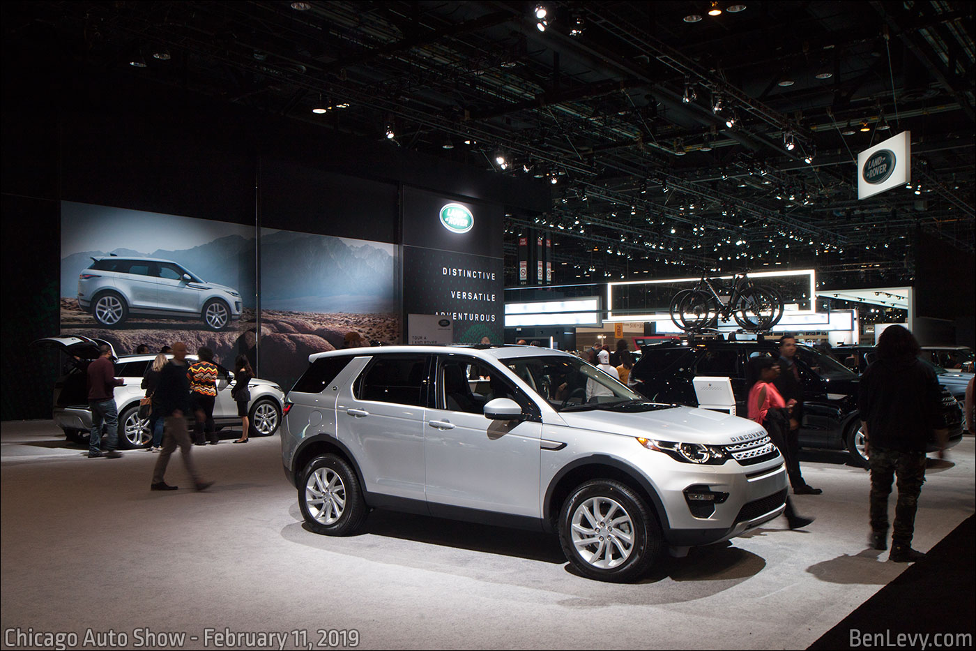 Land Rover section at the Chicago Auto Show