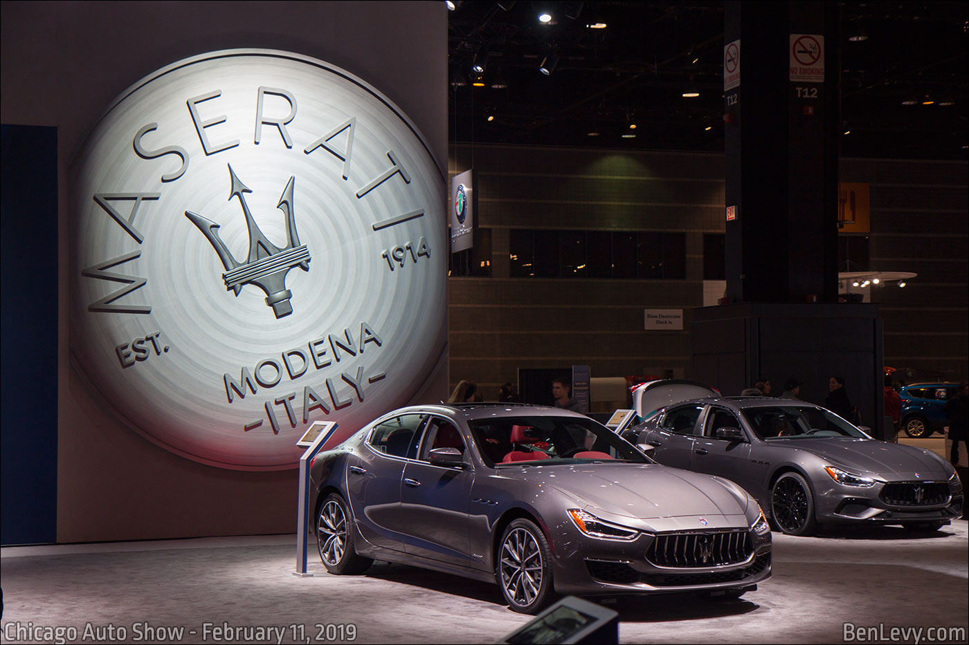 Maseratis on display at the Chicago Auto Show
