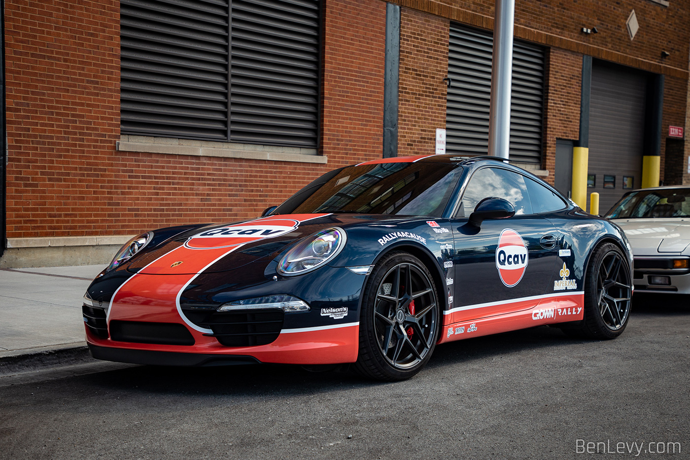 991 Porsche 911 with Orange and Blue Livery