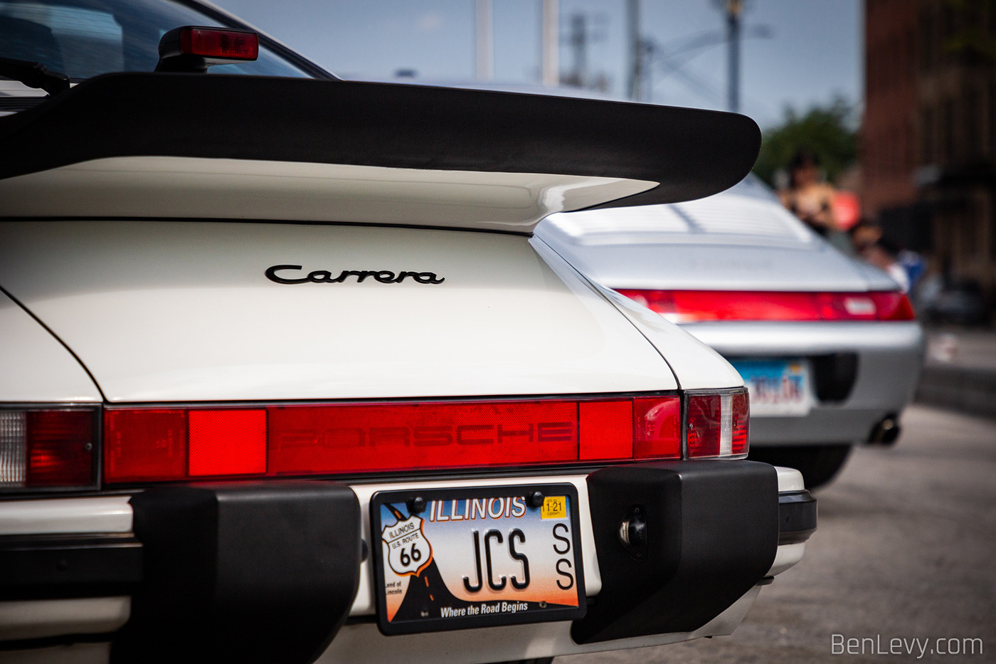 Whale Tail on White Porsche 911