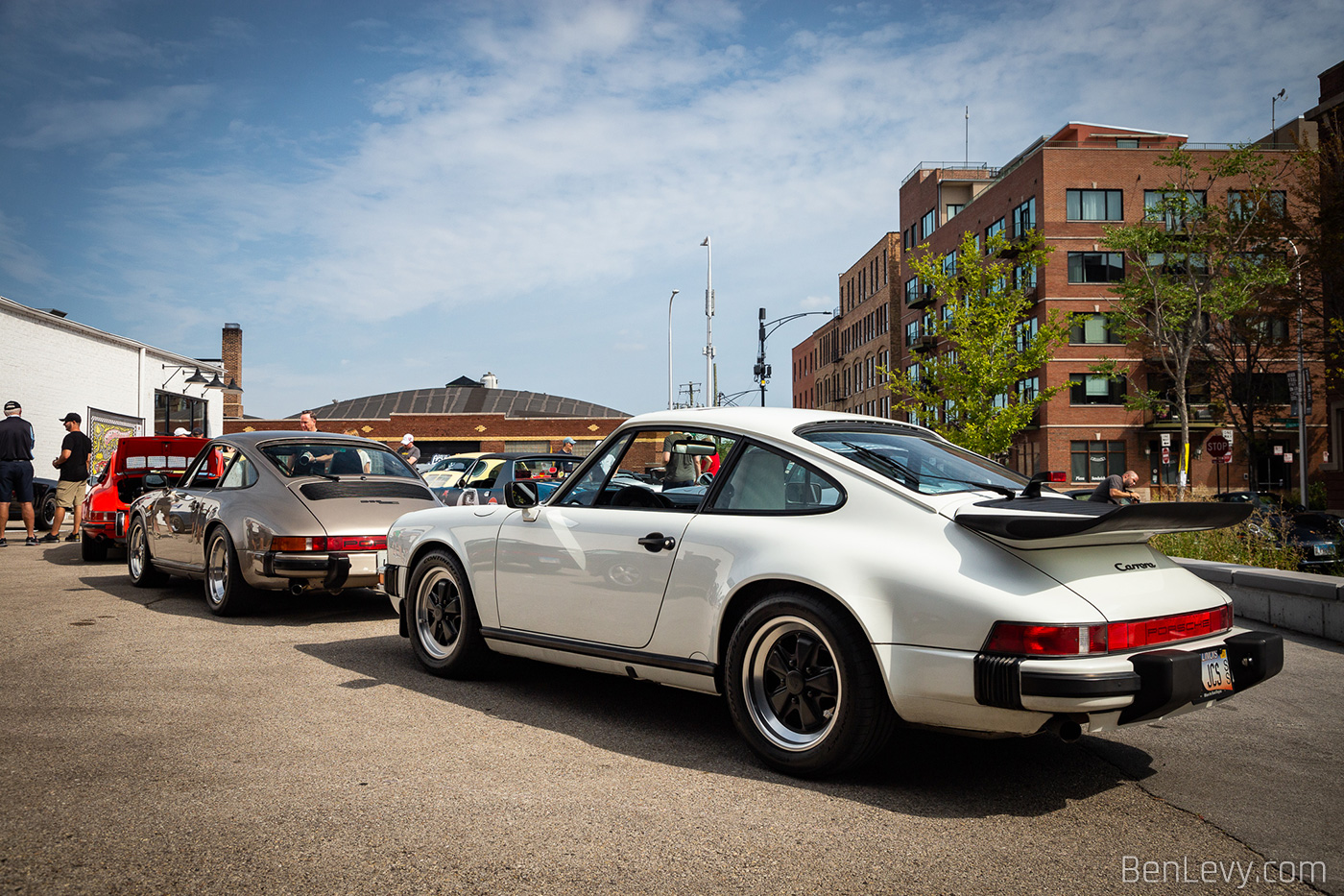 Classic Porsche 911s on display at Checkeditout Chicago