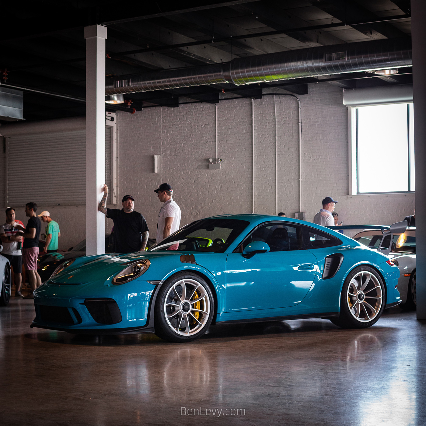 Blue Porsche 991 GT3 RS at Checkeditout Chicago