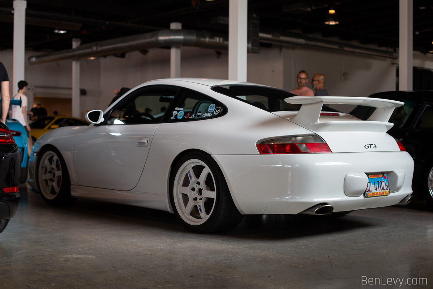 White 996 Porsche 911 GT3 at Checkeditout Chicago