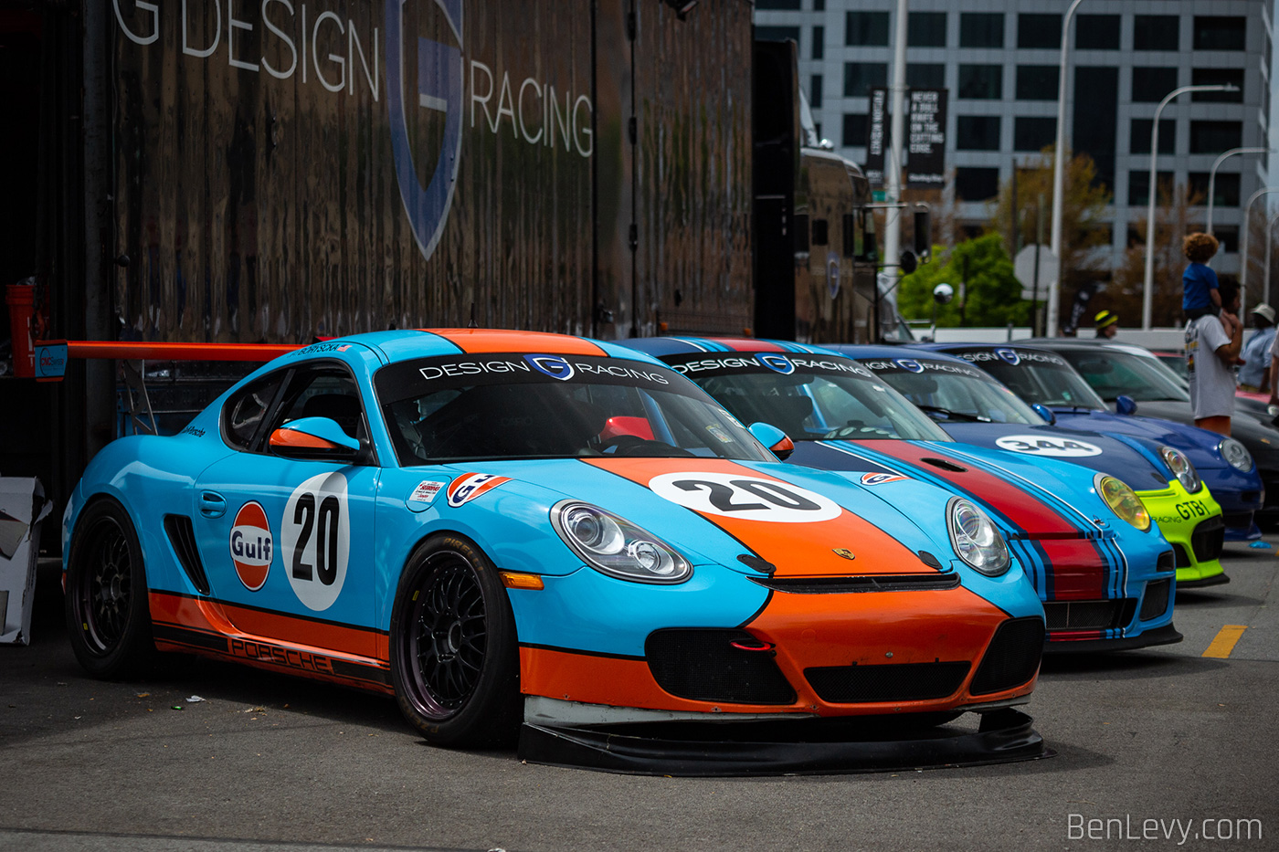 Porsche Cayman with Gulf Livery with G Design Racing