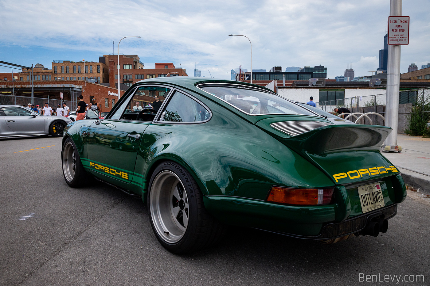 Rear Quarter of Irish Green Outlaw Porsche 911