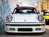 White Porsche 911 Turbo with Kelly-Moss Windshield Sticker