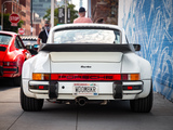 Rear of White 930 Porsche 911 Turbo