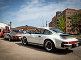 Classic Porsche 911s on display at Checkeditout Chicago