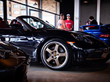 Gold Wheels on Black Porsche Boxster 25 Years