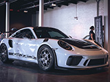 White Porsche GT3 RS on Rotiform Wheels