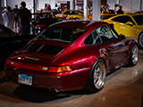 Maroon Porsche 993 C4S at Checkeditout Chicago
