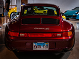 Rear of Maroon Porsche 993 C4S