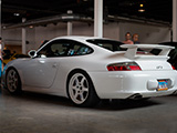 White 996 Porsche 911 GT3 at Checkeditout Chicago