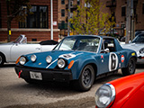 Blue Porsche 914 at Checkeditout Chicago