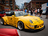 Yellow RWB Porsche on Fulton Market for Checkeditout