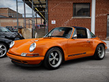 Deep Orange Porsche 911 Targa by Singer Vehicle Design