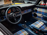 Seven-color leather weave pattern on Porsche 911 interior