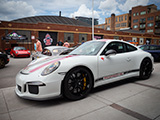 White Porsche 911R at Checkeditout Chicago 2021