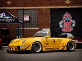 Yellow RWB Porsche 993 911 at Check21