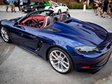 Blue Porsche 718 Spyder