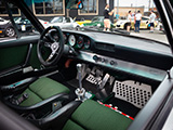 Interior of Irish Green Outlaw Porsche 911